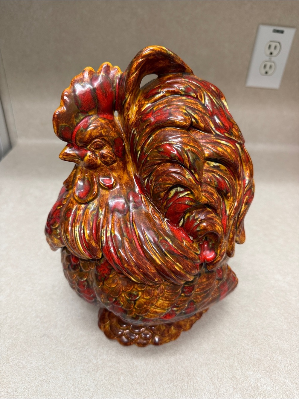 Decorative Ceramic Rooster Cookie Jar